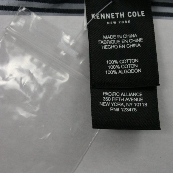 Kenneth Cole Ruffle Indigo Cotton Blouse SZ XL - Picture 11 of 12